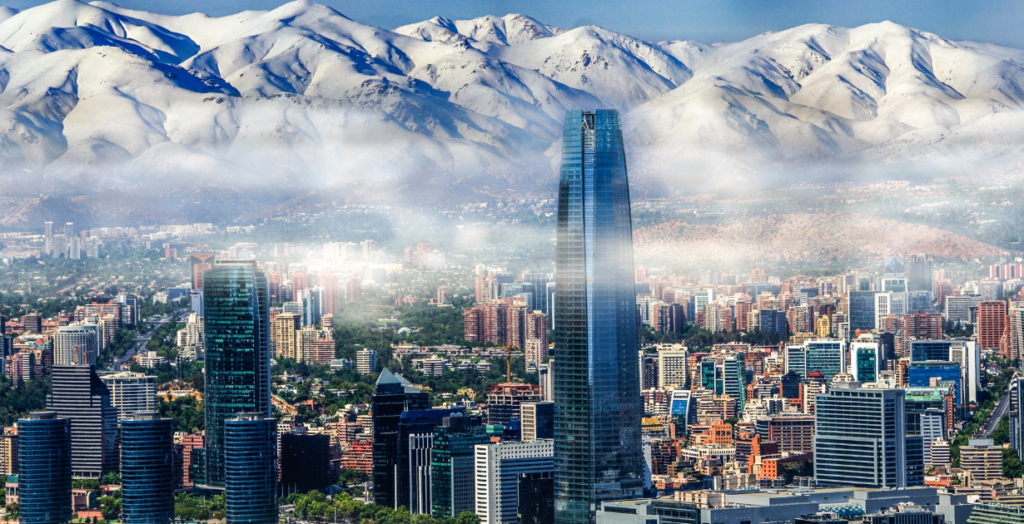 Cordillera de los andes, Santiago